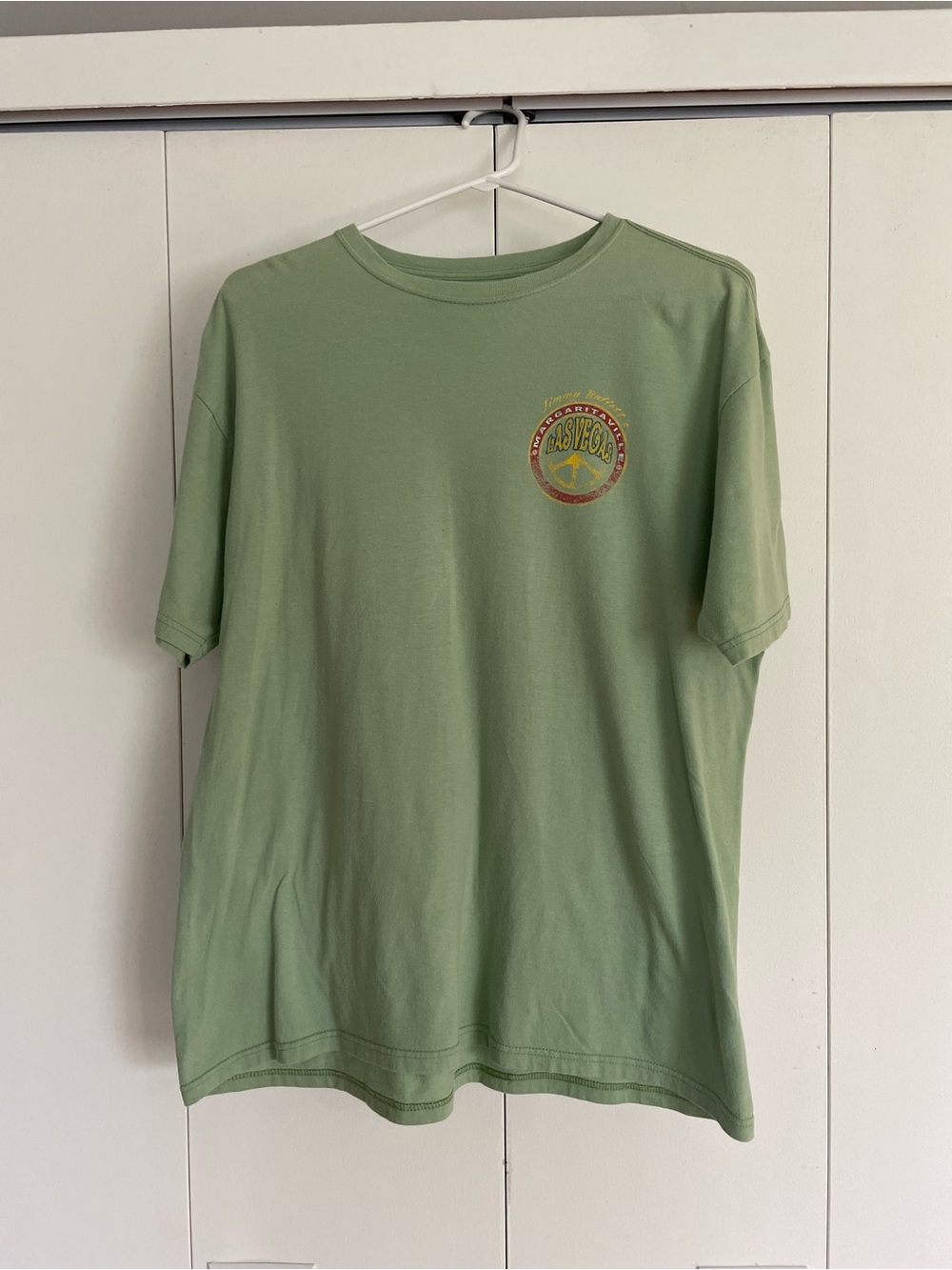 Women’s Large Jimmy Buffet Margaritaville Sage Green Graphic Crewneck Shirt